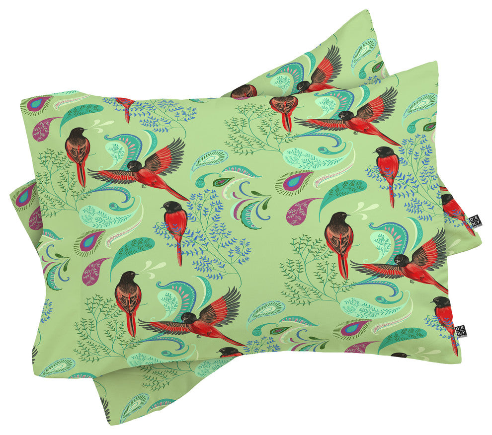 Deny Designs Pimlada Phuapradit Scarlet Minivet Pillowcase