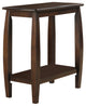Benzara BM160096 Elegant Wooden Chair Side Table, Brown