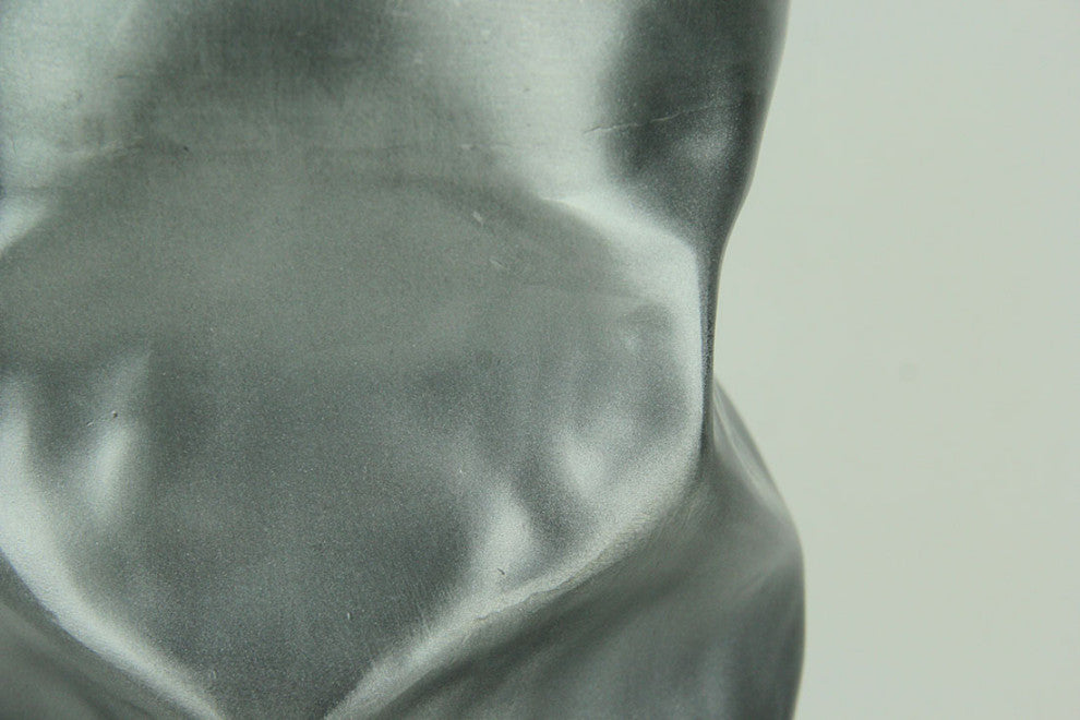 Silver Finish Aluminum Hammered Indoor/Outdoor Vase