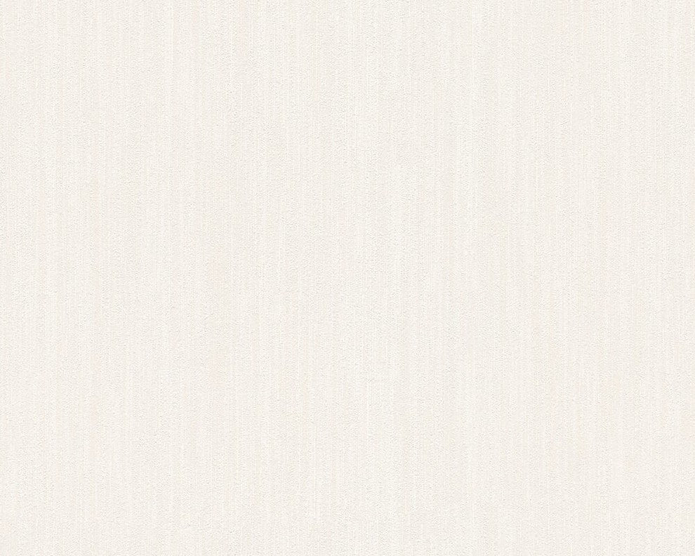 Elegance2, Modern Accent Block Stripes Baroque White Wallpaper Roll