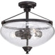 Nuvo 3-Light Incandescent Laurel Close-to-Ceiling Light Fixture, Sudbury Bronze