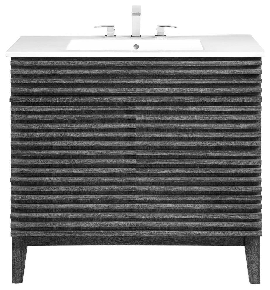 Render 36" Bathroom Vanity, Charcoal White