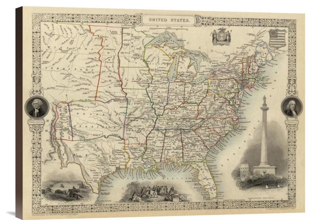 United States, 1851, 30"x1.5"x22"