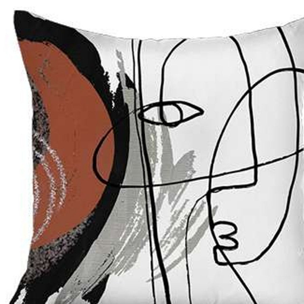 Set of 4 Red Boho Chic Printed Pillow Covers
