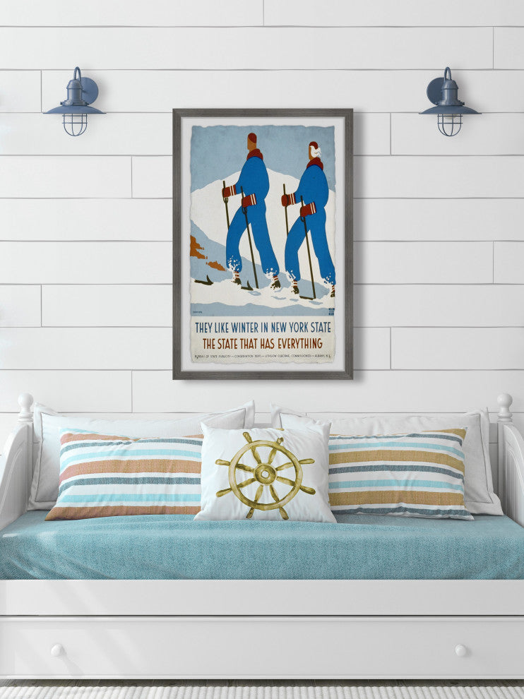 "Winter in NY State" Framed Painting Print, 8x12