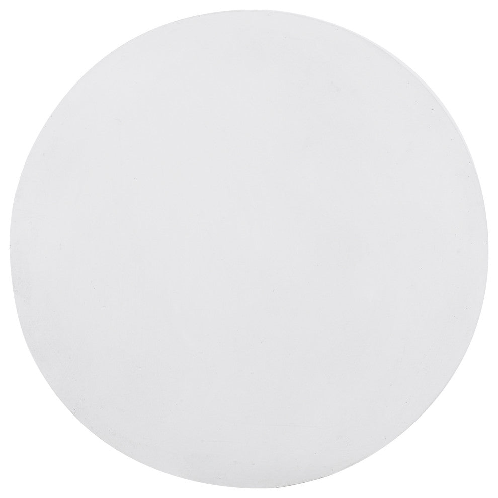 Cambio Outdoor Lightweight Concrete Side Table, Antique White