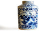 Blue and White Large Tea Jar Dragon Motif