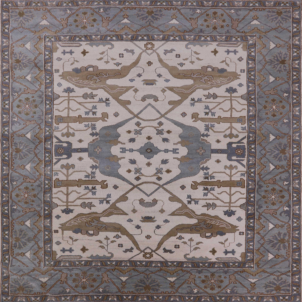 Ahgly Company Indoor Square Mid-Century Modern Area Rugs, 6' Square