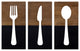 Set of Three Two Tone Kitchen Themed Wall Art