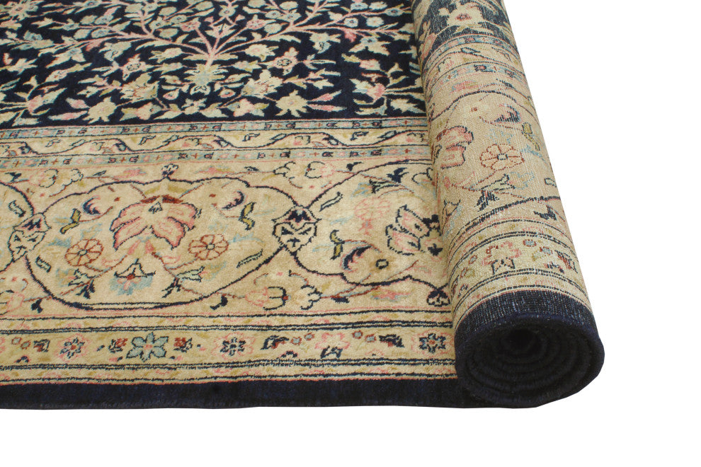 Pak-Persian Crispin Navy /Beige Rug, 8'0x9'10
