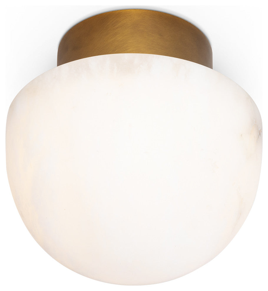 Regina Andrew Parker Alabaster Flush Mount/Natural Brass