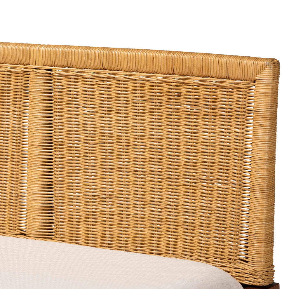 Paula Nautral Rattan 2-Piece Dining Nook Set