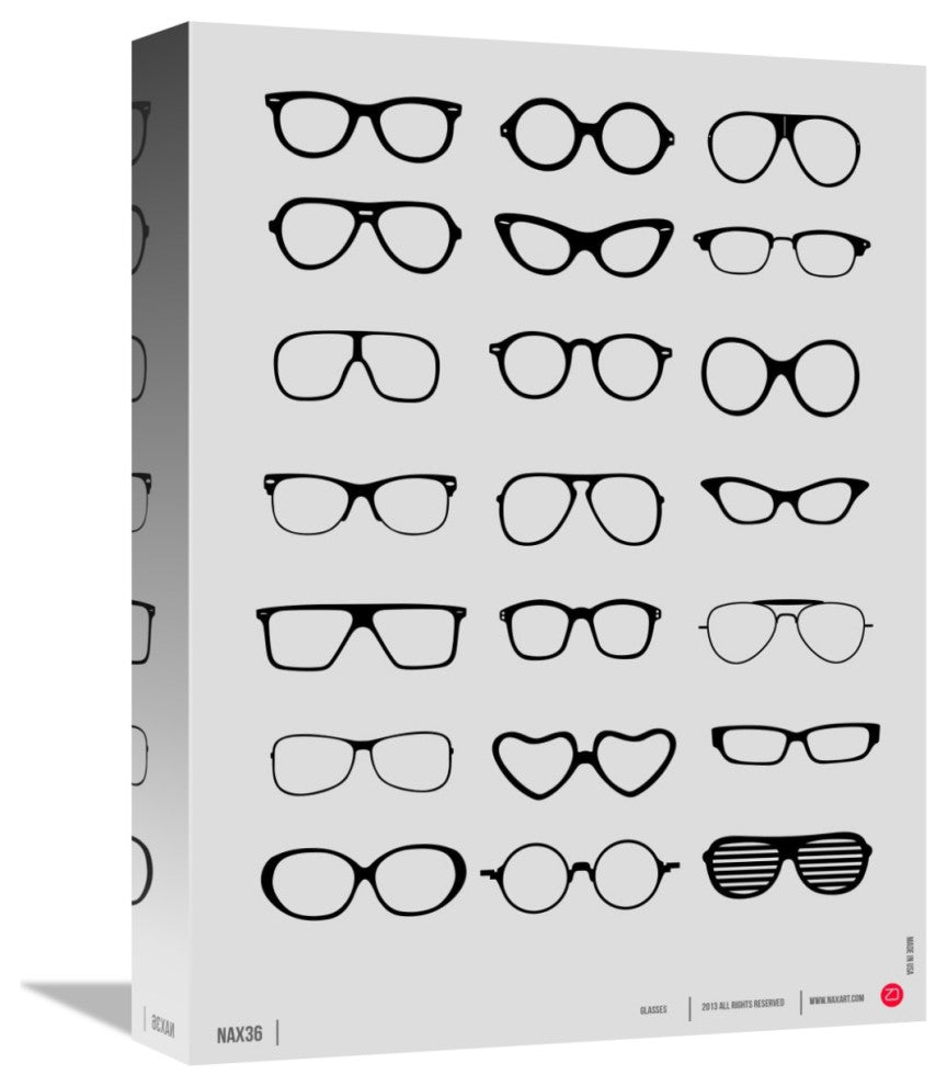 "Vintage Glasses Poster 1" Fine Art Print