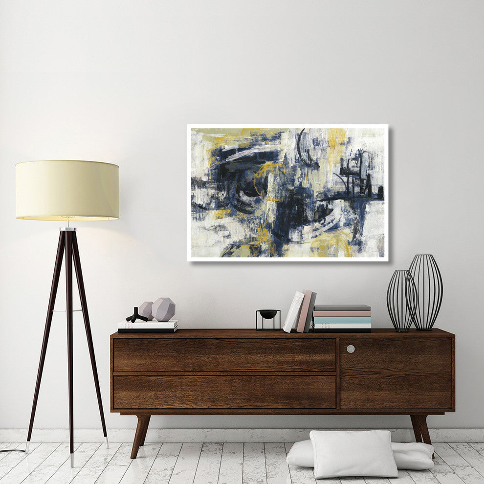 "Graffiti Wall III Indigo Crop" Digital Paper Print by Silvia Vassileva, 50"x34"