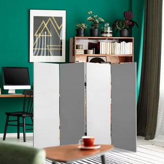 4' Tall Do It Yourself Canvas Room Divider, 4 Panel