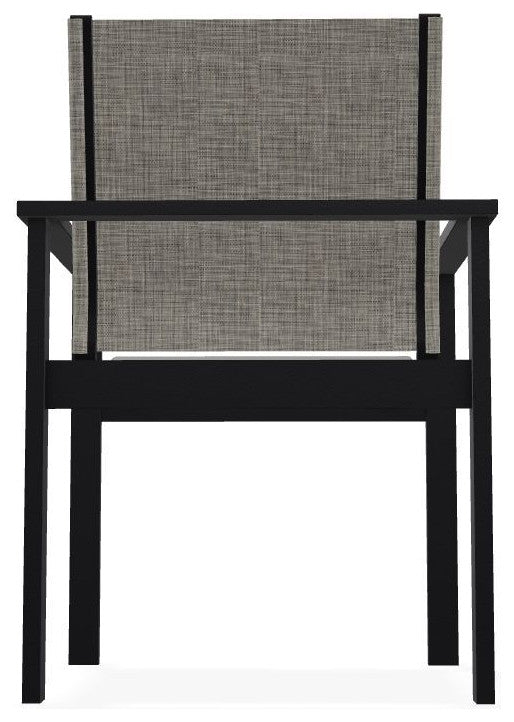 Tribeca Sling Outdoor Stackable Armchair, Storm/Black