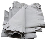 Ruffle Trim Solid Taupe Napk", 20"x20", Set of 4