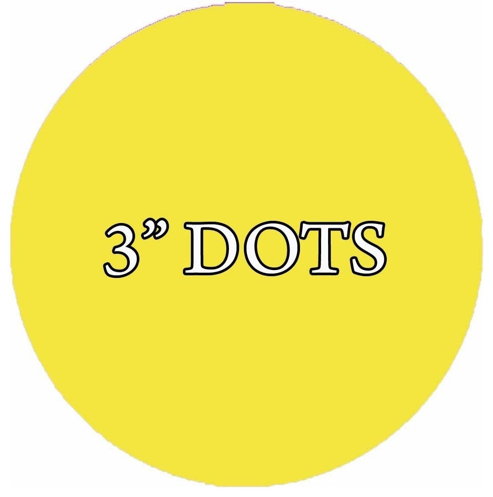 VWAQ 20 Polka Dot Wall Decals, 3" Peel and Stick, Yellow