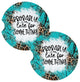 Probably Late for Something Teal Snarky Coasters for Car Cup Holders Set of 2