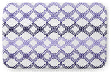 Blue Rectangular Geometric Pet Feeding Mat for Dogs or Cats