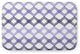 Blue Rectangular Geometric Pet Feeding Mat for Dogs or Cats