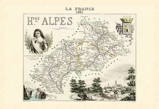 Hautes-Alpes - Fine Art Giclee Print 24" x 36"