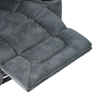 GDF Studio Raymond Steel Gray Fabric Glider Recliner