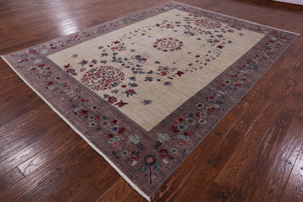 9' 0" X 11' 10" William Morris Handmade Wool Rug Q9436