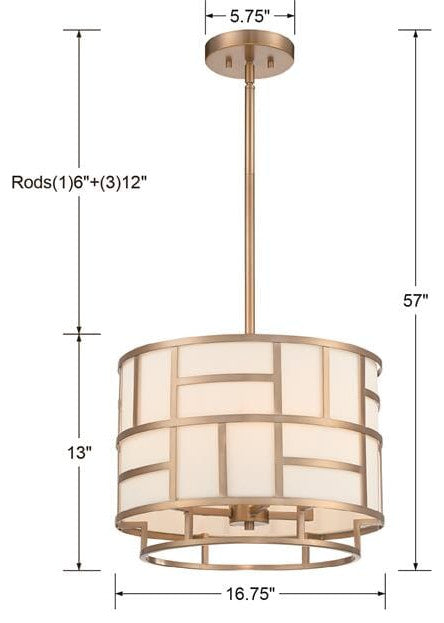 Crystorama 4-Light Vibrant Gold Chandelier