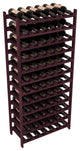72-Bottle Stackable Wine Rack, Premium Redwood, Burgundy Stain