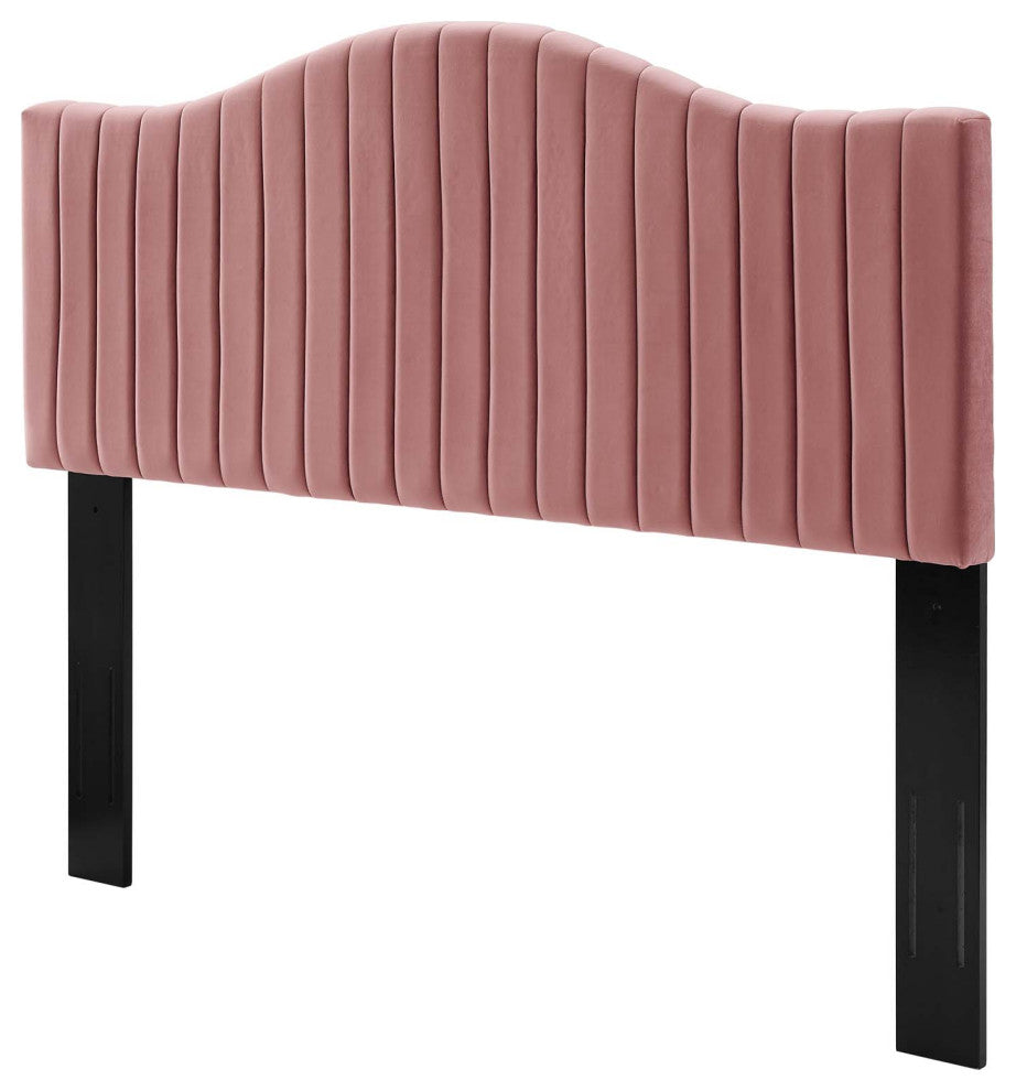 Tufted Headboard, Twin Size, Velvet, Pink, Modern Contemporary, Bedroom Master