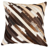 Torino Diago Pillow, Chocolate/Natural, 18"x18"