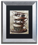 Color Bakery 'Afternoon Tea I' Art, Silver Frame, Black Matte, 11"x14"