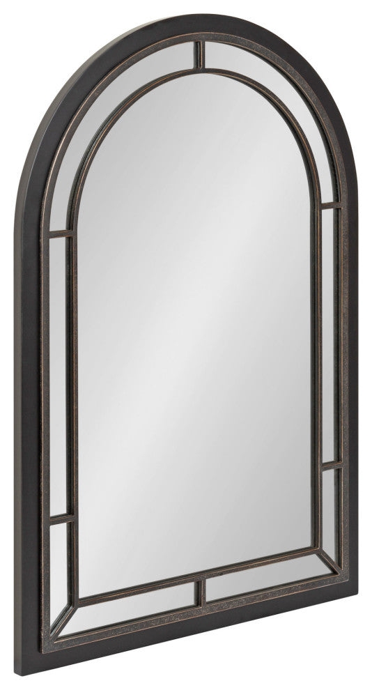 Audubon Framed Arch Mirror, Black 24x36