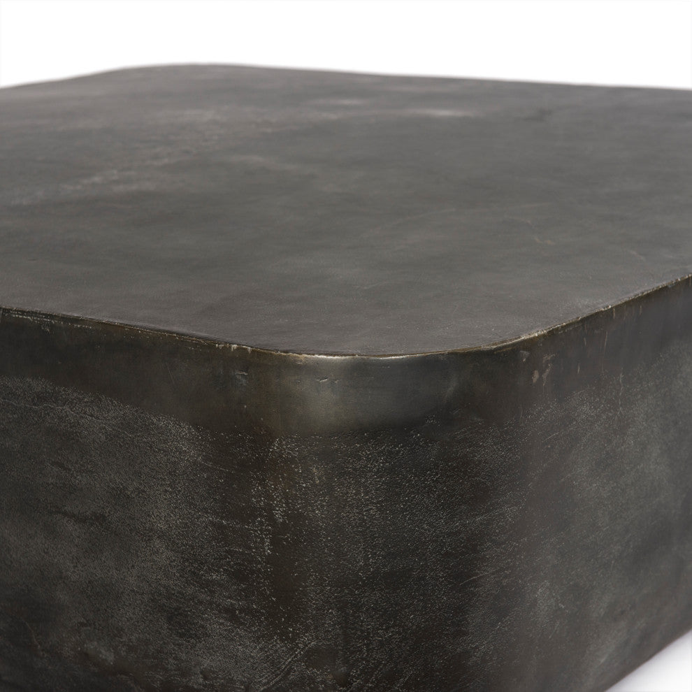 Basil Square Coffee Table-48"-Aged Grey