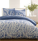 100% Cotton Comforter Set With Blue White Floral Branch Pattern