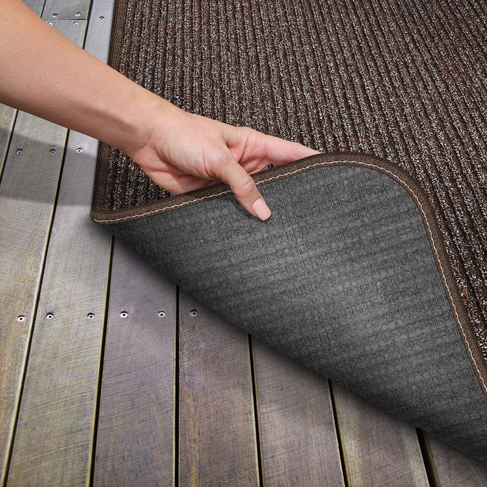 Skid-Resistant Heavy-Duty Door Mat, Tuscan Brown, 2'x3'