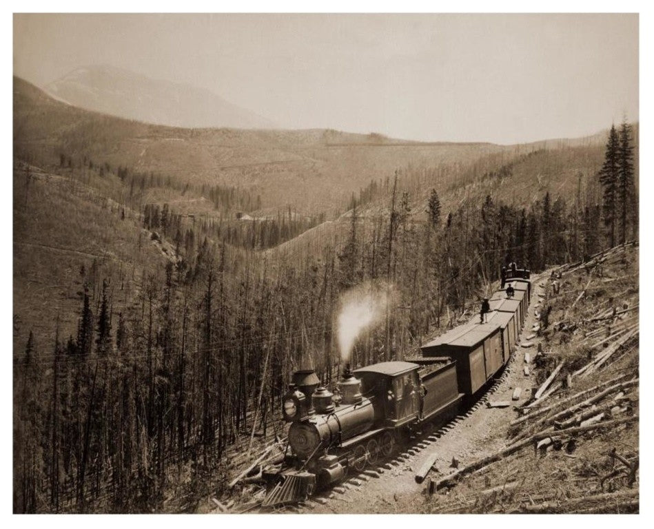 "Marshall Pass, Colorado, Westside, 1880-1881" Paper Art, 22"x18"