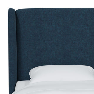 Maxwell Queen Square Wingback Headboard, Zuma Navy