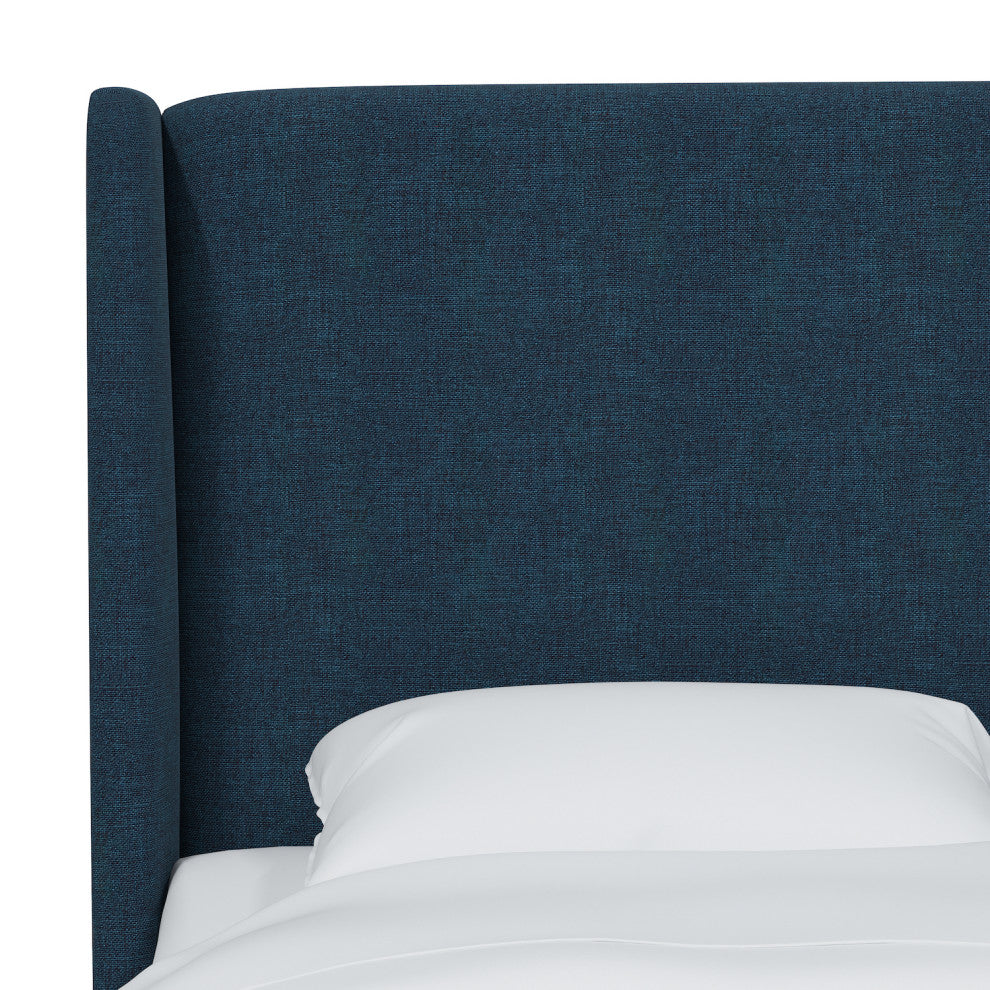 Maxwell Queen Square Wingback Headboard, Zuma Navy
