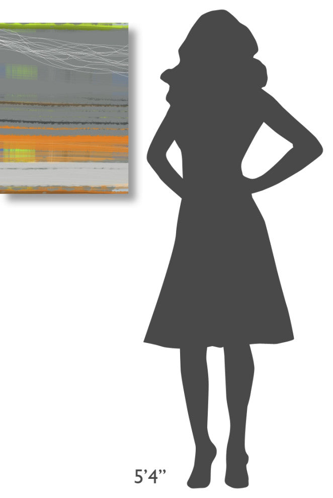 "Abstract Orange Stripe1" Fine Art Print