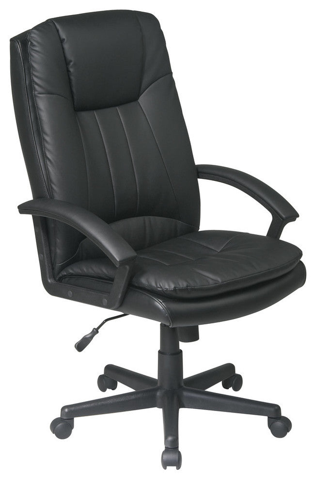 Deluxe High Back Executive Black Bonded Leather Chair