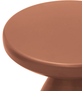 Anika Iron End / Side Table, Terracotta