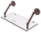 Prestige Regal 18" Floating Glass Shelf, Antique Copper