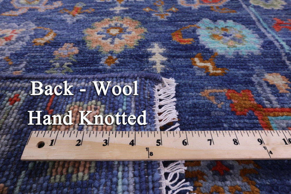 Runner Turkish Oushak Handmade Wool Rug 2' 7" X 12' 4" - Q15498