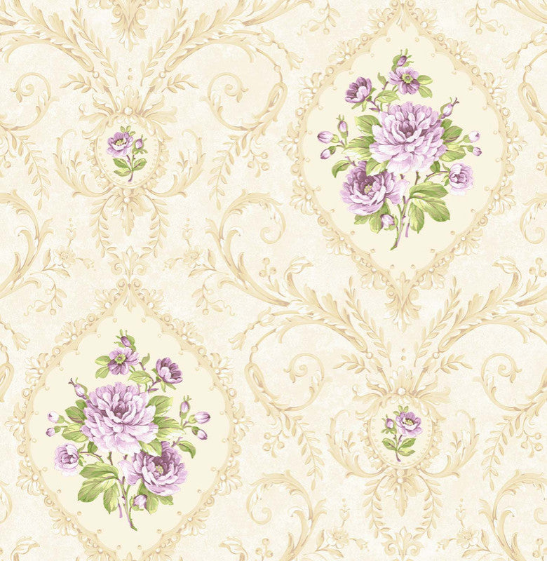 Annabelle Purple Cameo Wallpaper