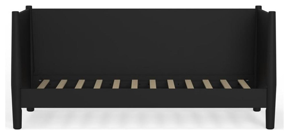 Alpine Furniture Flynn Mid Century Modern Twin Size Wood Day Bed in Black