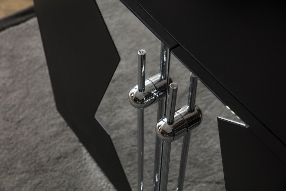 Callista Sideboard, Black and Silver