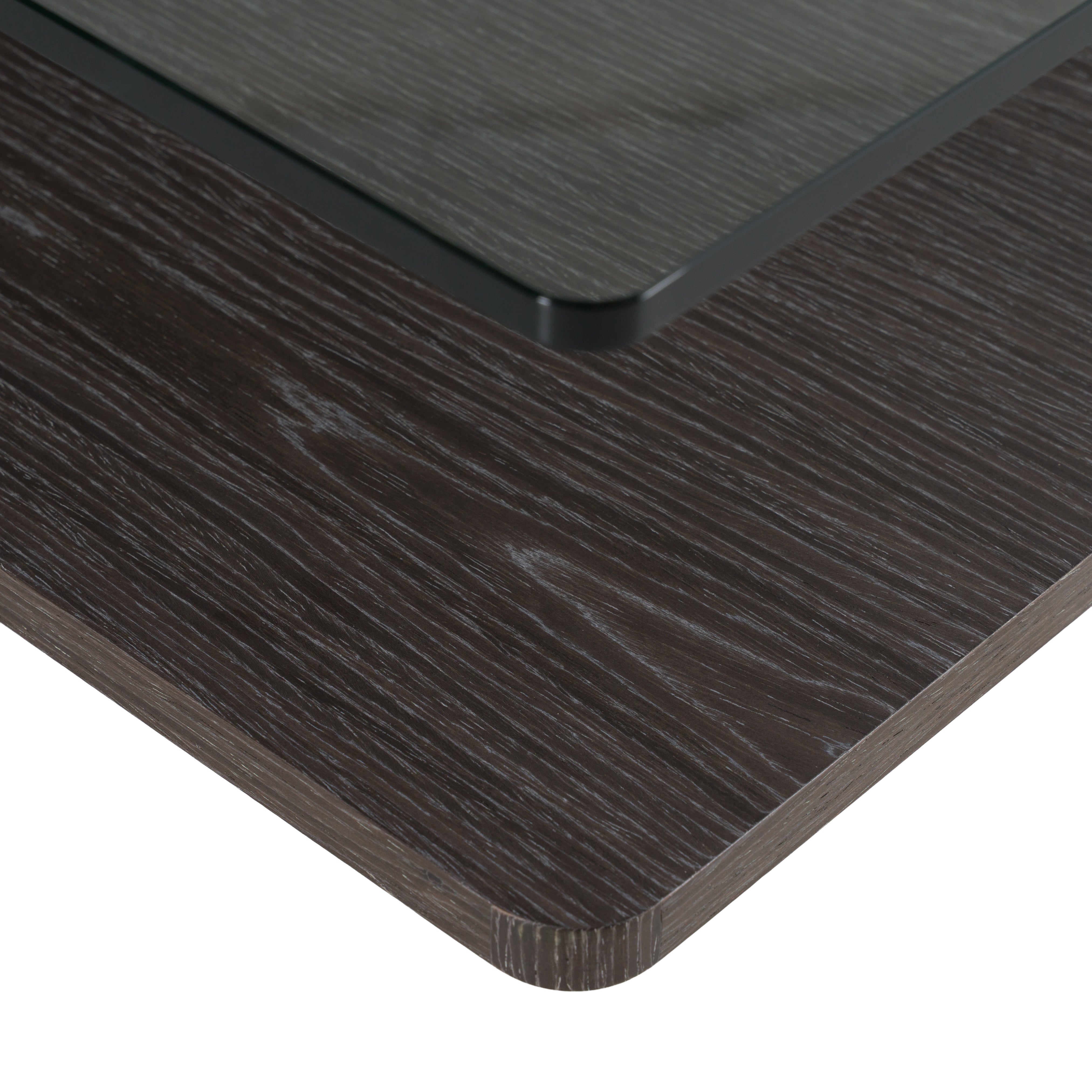 Modrest Clarion Modern Gray Elm and Glass Coffee Table