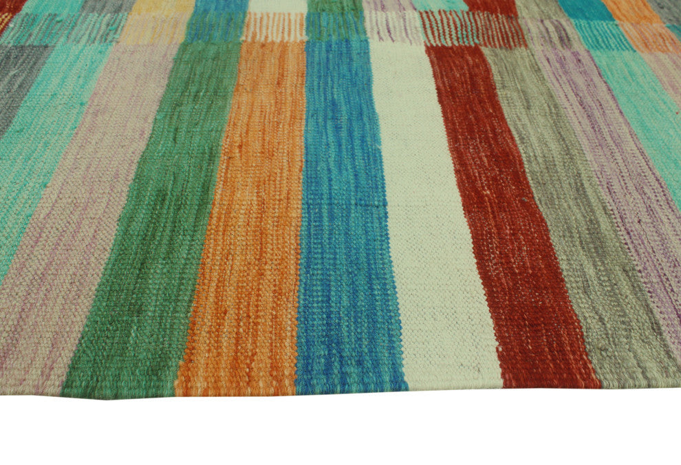Winchester Kilim Norton Red/Blue Rug, 6'6x9'8